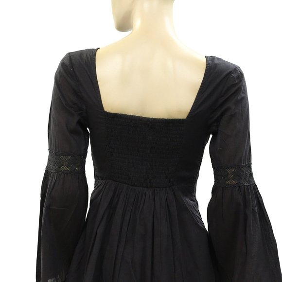 Urban Outfitters UO Carrie Corset Flute Sleeve Mini Dress Buttondown XS - Picture 8 of 8